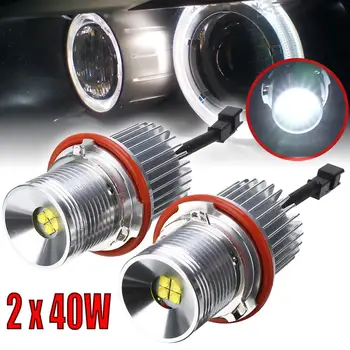 

2pcs 40W LED Car Angel Eyes Marker Light Bulb Error Free For BMW E39 E60 Halo Ring