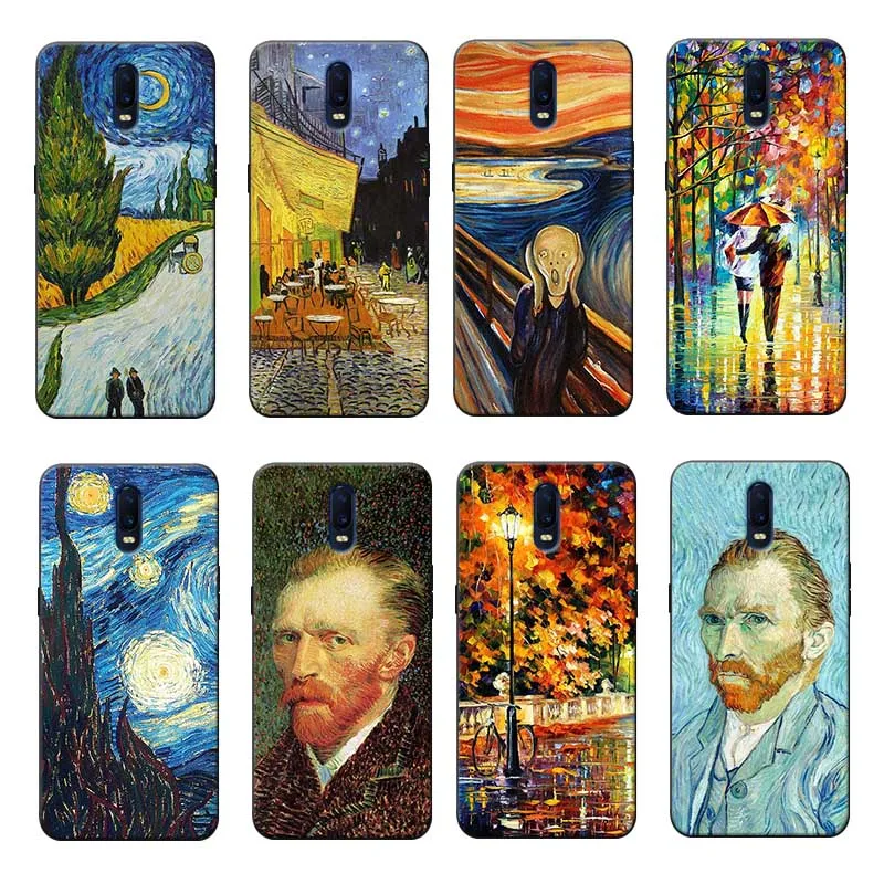 Для oneplus one plus 7 pro 7t 6 6t 5t Прозрачный мягкий силиконовый чехол для телефона Van gogh art |