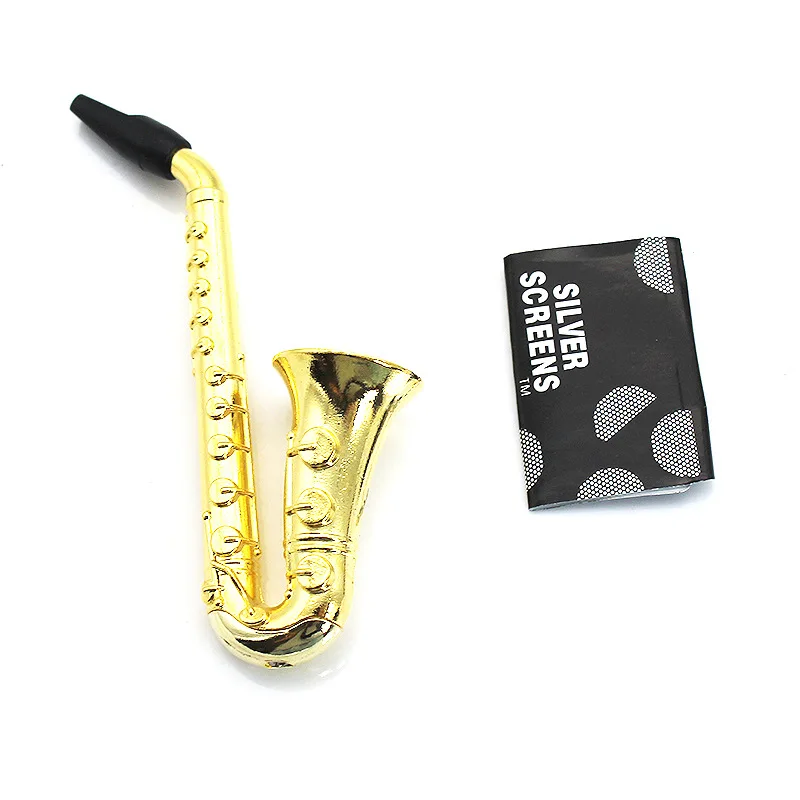 Creative Pipe Small Saxophone Shape Small mini Pipe Mesh smoking smoke