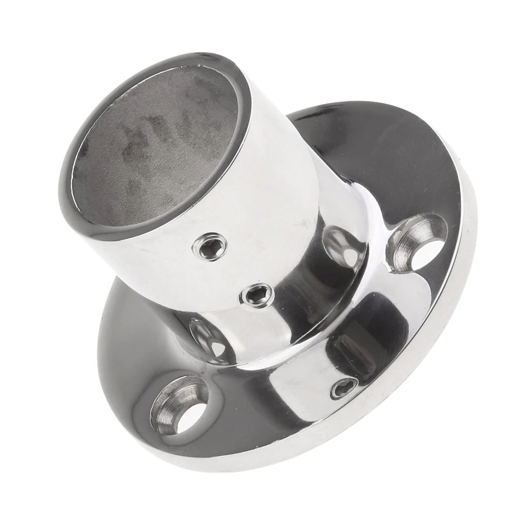 316 Stainless Steel Boat Hand Rail Fitting Round Base for 1-1/4