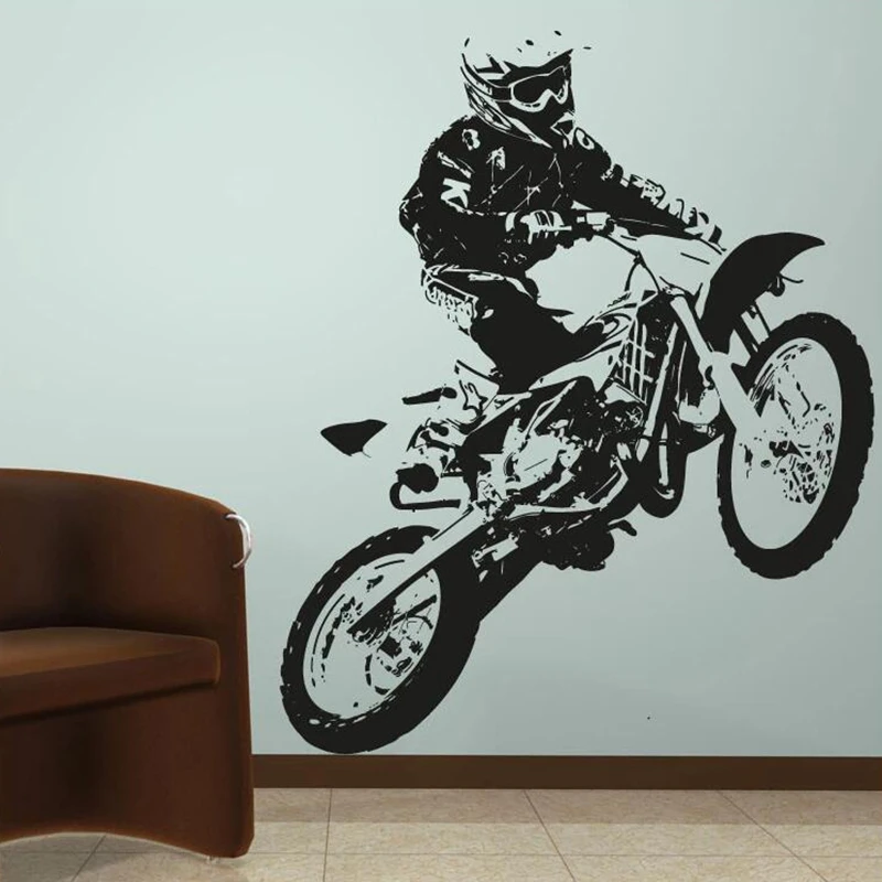 Dctal Off-road Motorcycle Sticker Vehicle Motocross Decal Posters Vinyl Wall Decals Autobike Pegatina Decor Mural Autocycle