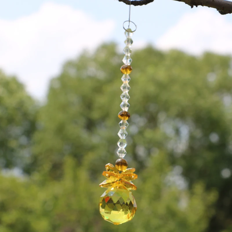 1PCS Chakra Crystal Suncatcher Ball Prism Pendant Hanging Pendant Window Ornament Rainbow Maker