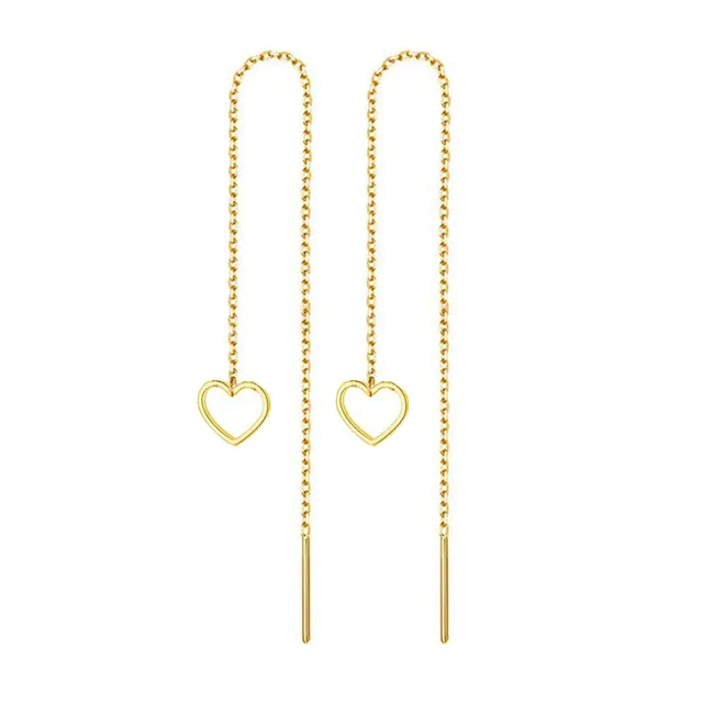 MinaMaMa acier inoxydable longue chaîne mince gland boule étoile papillon goutte boucle d'oreille pour femme enfileur boucles d'oreilles bijoux de mode