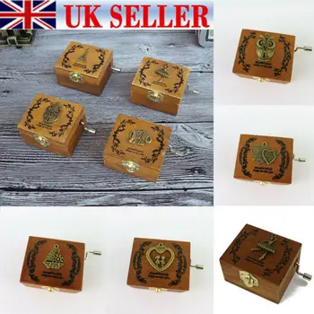

Tiny Wooden Music Box Ballet Girl-Heart To Heart-Cute Owl Engraved Toy Kid Gift Send In Random Color