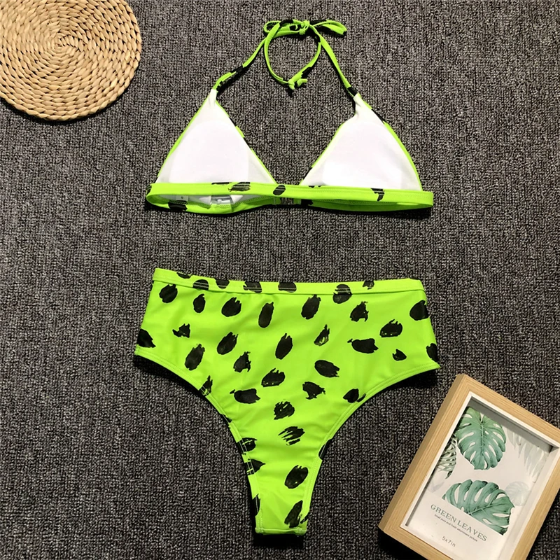 Print Bikinis High Waist Women Swimsuit Dot Micro Bikinis Female Beach Bathing Suits Women Biquini 2020 Sexy Swimming Suit S-L Print Bikinis High Waist Women Swimsuit Dot Micro Bikinis Female Beach Bathing Suits Women Biquini 2020 Sexy Swimming Suit S-L
