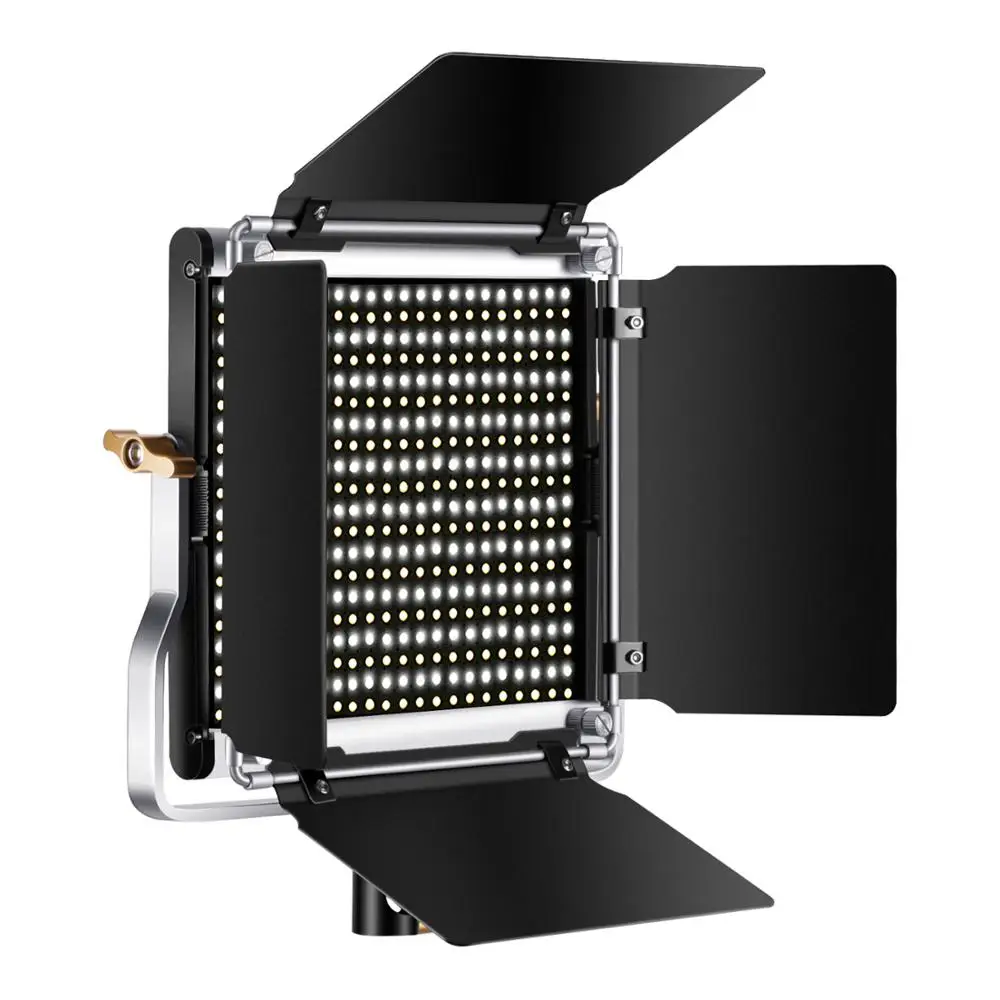 Neewer Dimmable bi-цвет 500 светодиодный видео свет с Barndoor, U кронштейн и сумка для студии, YouTube наружная видео Фотография