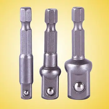 

3pcs steel socket adapter Seth ex shank to 1/4