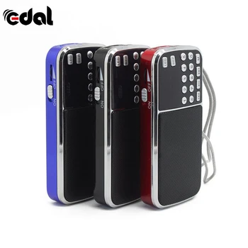 

Portable Digital Stereo FM Mini Radio Speaker Music Player with TF Card USB AUX Input Sound Boxes Handheld Digital MP3 Player