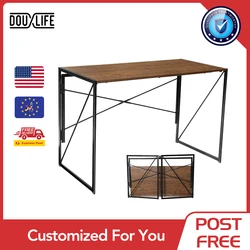 Douxlife – Table d'ordinateur pliable, bureau d'étude et d'écriture, Design en forme de X, meuble de bureau pour la maison 