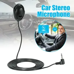 Mini 3.5mm Wired Paste Type External Microphone Car Audio Mic For laptop DVD Radio Stereo Player Meeting Speaker hot sale
