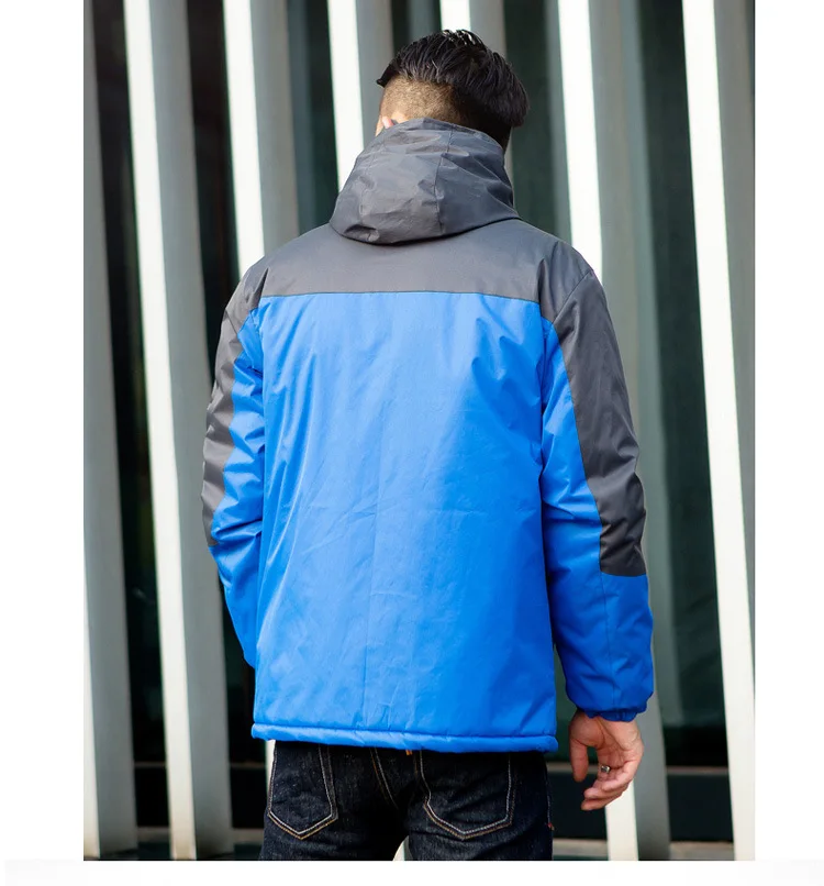 Reflective Strips Outdoor Mountaineering Clothing Cold Brushed And Thick Raincoat Jacket MEN'S Cotton Padded Clothing Coat Custo