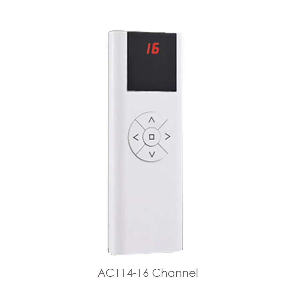 A-OK AC114-1 2 6/16 채널 리모컨, RF433 무선 송신기, A-OK RF433 커튼 모터, 관형 모터용 액세서리