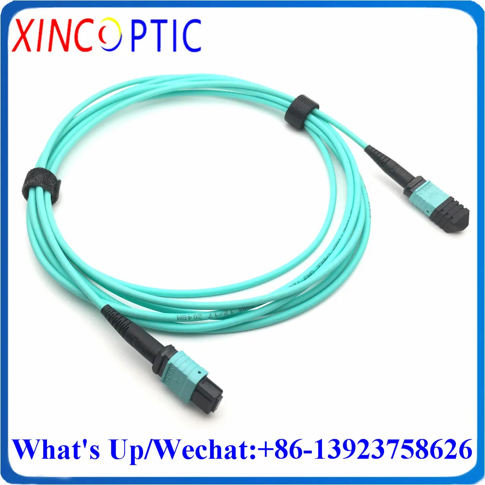 

MPO/M-MPO/M-OM3-12F-3.0-7M-LSZH Polarity B 12Core MPOUPC Male to M MM OM3-150 3.0mm Aqua LSZH Mini Fiber Optical Patch Cord