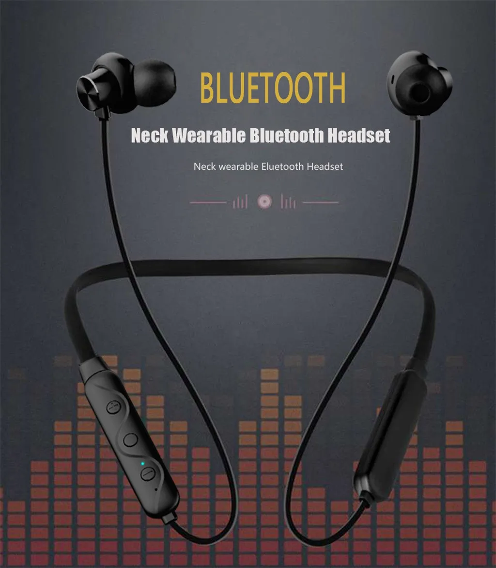 Водонепроницаемые спортивные наушники с шейным ремешком, беспроводные Bluetooth наушники, Hi-Fi стерео наушники для Iphone, samsung, HUAWEI, XIAOMI