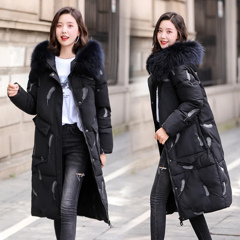 Nouvelle Veste D Hiver Femmes Long Manteau Femme Broderie Haute Qualite Parkas Coton Rembourre Veste Grande Taille M 5xl Ytnmyop Aliexpress