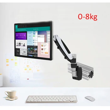 

DL-GM111P TV Wall Mount 15-27" 0-8KG LCD Holder Gas Spring free Lifting Swivel Stretchable Stands Office partition monitor rack