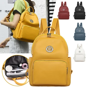

Backpack Women Waterproof Travel Backpack Soft PU Leather Ladies Shoulder Bag Versatile Large-capacity Lightweight Student Bags