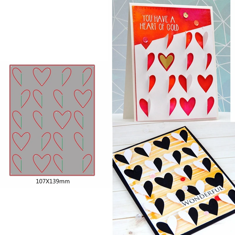 Pop Up Love-Hearts высечки для изготовления открыток скрапбукинга металлические Новинка