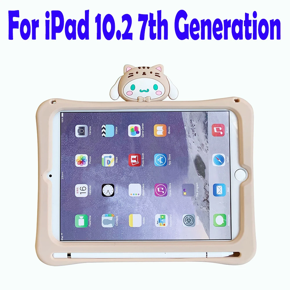 Для iPad 10,2 7th iPad 9,7 Дети чехол Pro 9,7 10,5 силиконовый чехол для iPad Mini 1 2 3 4 iPad 5 Air iPad 1 2 3 Flip смарт-чехол s с ручкой - Цвет: as photo