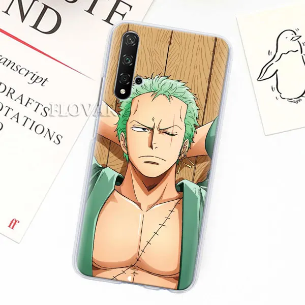 One piece Roronoa Zoro чехлы для телефонов huawei Y5 Y6 Y7 Y9 Honor 20 Lite 8X 9X Pro View 20 жесткий чехол - Цвет: 013