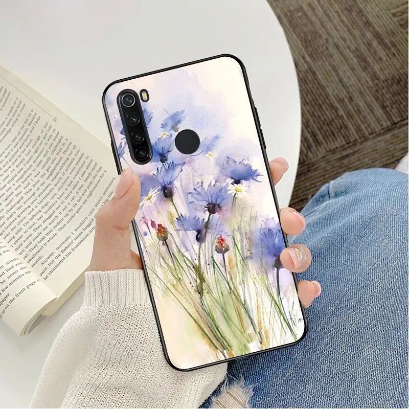 Watercolor flower Dandelion Lotus Lavender