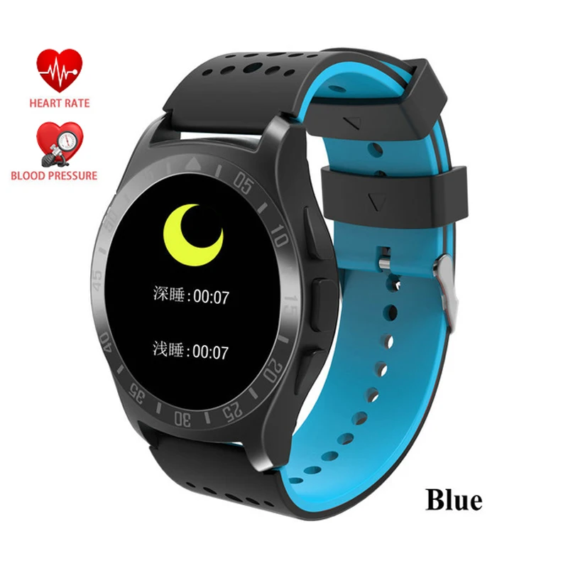 Blue 696 KY009 умный браслет Bluetooth звонки, музыка кровяное давление монитор сердечного ритма будильник жизни водонепроницаемые спортивные Смарт часы - Цвет: Blue
