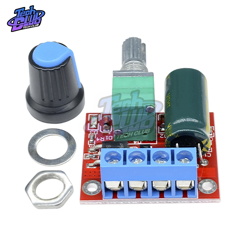 Mini 5A 90W PWM 12V DC Motor Speed Controller Module DC-DC 4.5V-35V Adjustable Speed Regulator Control Governor Switch 24V