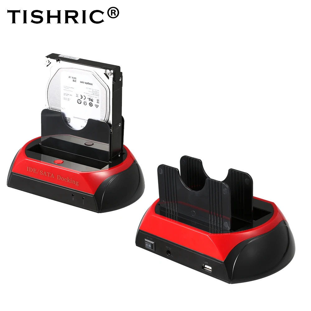 Док станция TISHRIC с USB 2 0/3 0 на IDE SATA для двух жестких дисков базовый Корпус 5/3 5 дюйма