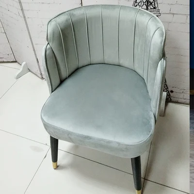 light grey Скандинавский свет роскошный стул для столовой домашний стул задний современный минималистичный твердый деревянный макияж ногтей стул в приемную - Цвет: light grey