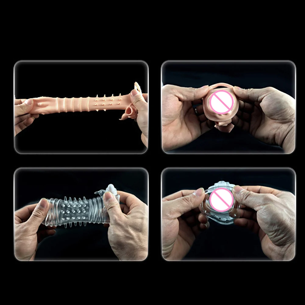 Мужские удлинители для пениса удлиняющие насадки утолщенные презервативы