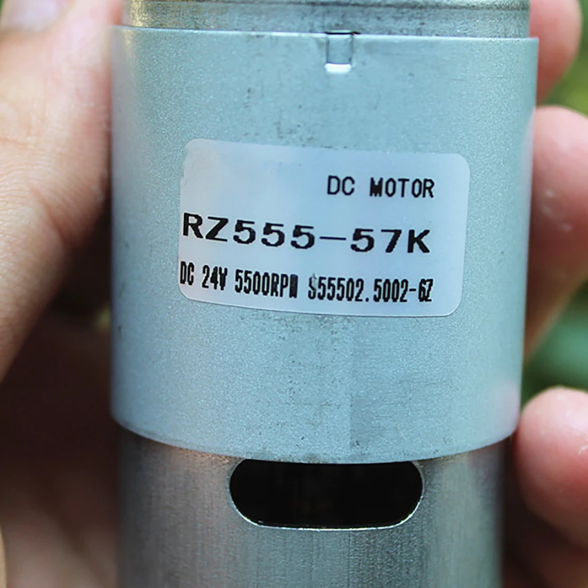 555 DC мотор Высокоскоростной постоянного тока постоянный магнит мотор DC24V положительный и отрицательный двигатель с угольными щетками 5500
