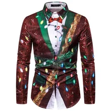 Мужская блуза из двух частей, повседневная Рождественская рубашка с принтом снежинок, тонкая мужская модная дизайнерская блузка@ 45