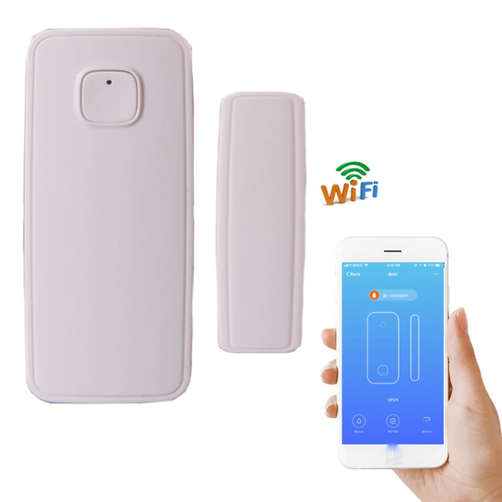 

Smart Wifi Door Window Sensor Open/Closed Detector Wireless Alarm Home Security App Works With Google Home Alexa