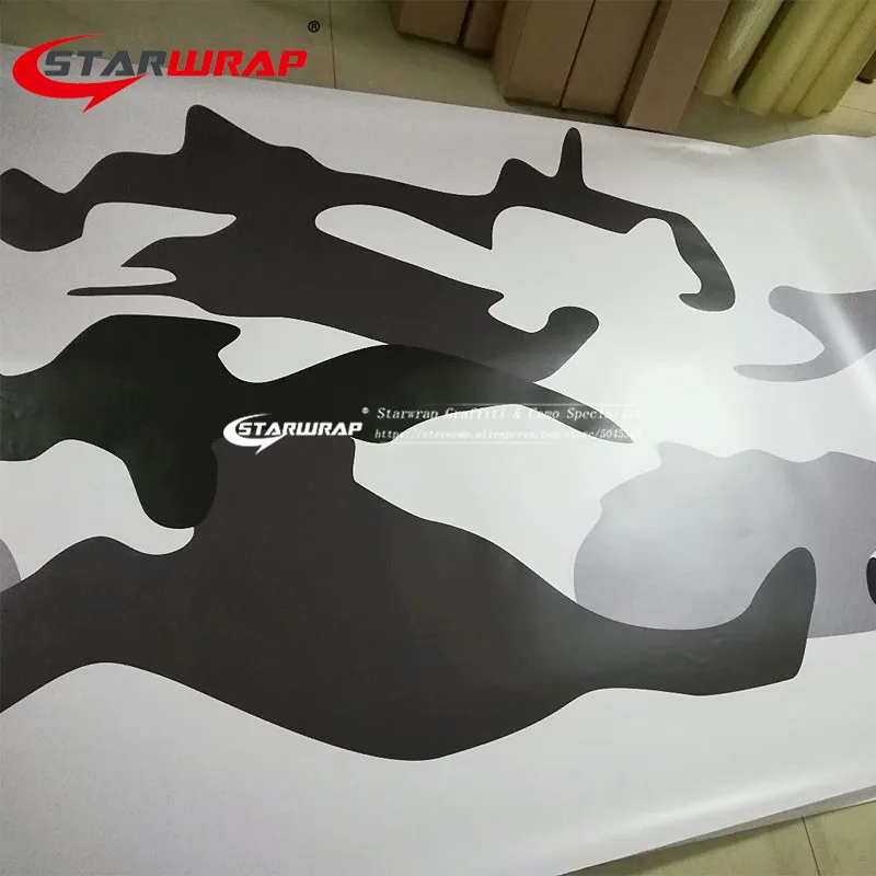 Star wrap Jumbo Elite Black Camo виниловый ролик камуфляжная обертка виниловая наклейка без пузырьков
