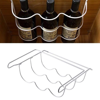 

Wine Bottle Holder for All Kinds Of Refrigerators and 3 Bottles for Space Saving Shelves Organizer