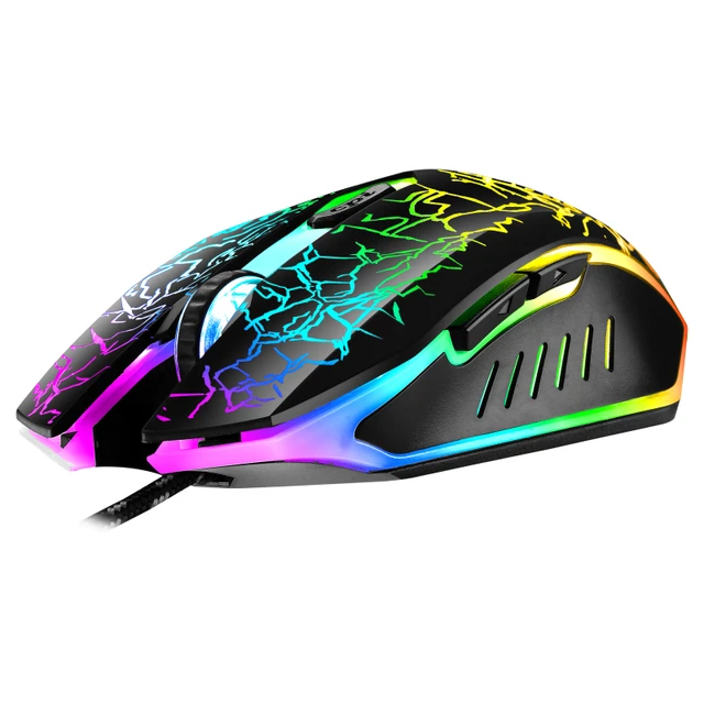 Acheter ZUOYA G8 Souris Filaire Ergonomique Lumineux Réponse Rapide  Antidérapant Prise Confortable Accessoires Informatiques 3600DPI Souris de  Jeu Filaire pour Ordinateur de Bureau