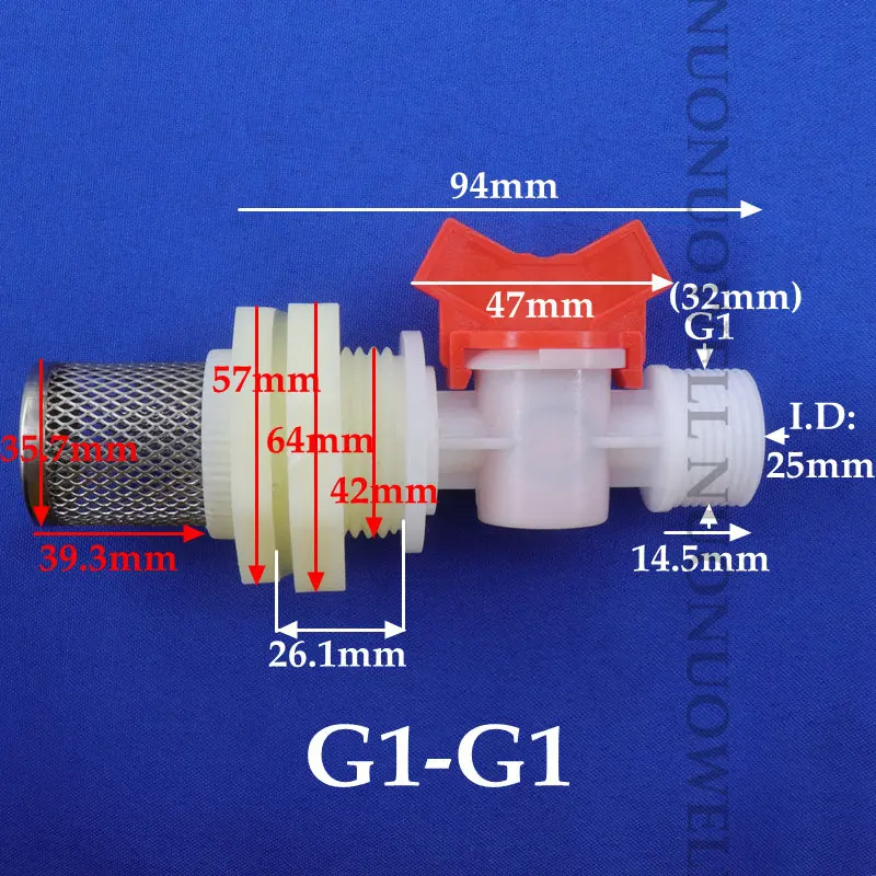 1~10 Sets 1/4'' 3/8'' 1/2'' 3/4'' 1'' Double External Thread Ball Valve Water Tank Connector Stainless Steel Filter Set Joints 