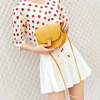 

Pu Handbag Women Lovely Pure Color Messenger Shoulder Bag Chest Bag Multifunction Design Summer Beach Bag