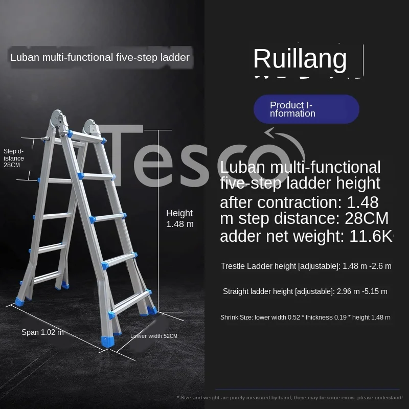 

Ladder Engineering Ladder Multifunctional Herringbone Ladder Household Lift