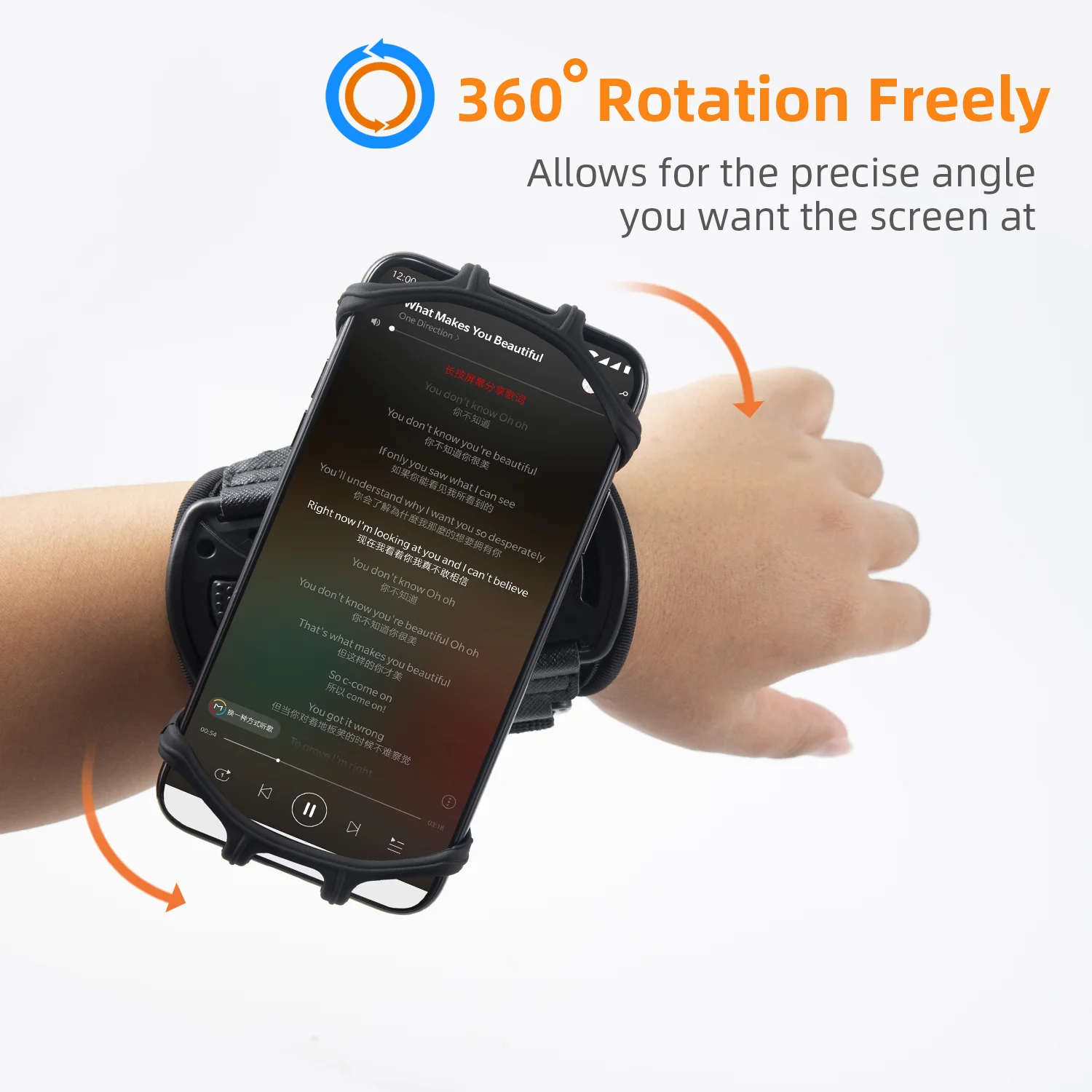 Removable rotating sports phone wristband running wrist bag generation driving takeaway navigation arm bag fitness cycling trave 3