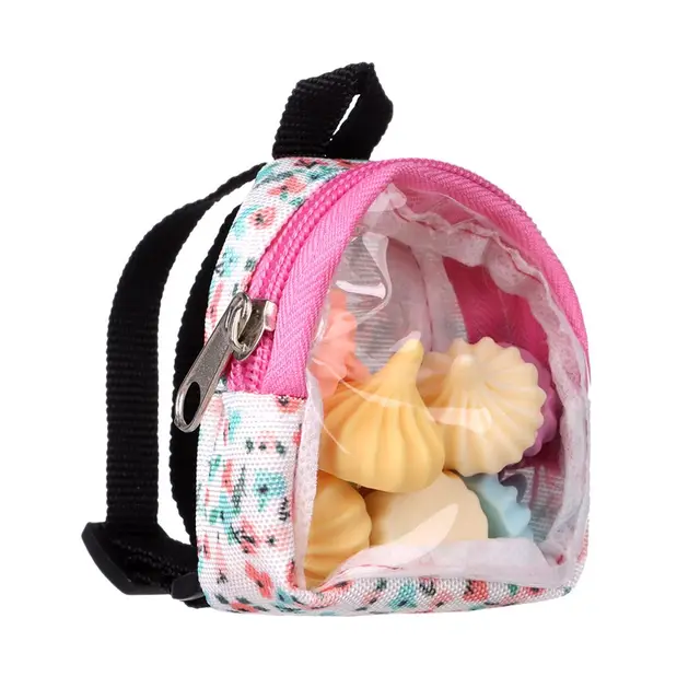 Trayknick 1/6 Mini Poupée Sac à Dos Simulation Sac d'École Modèle Maison de  Poupée Décor Accessoire Vert 