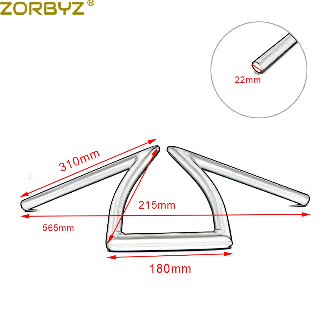 ZORBYZ мотоцикл 7/" 22 мм железный черный/Хромированный руль Z Bars для Chopper Bobber на заказ