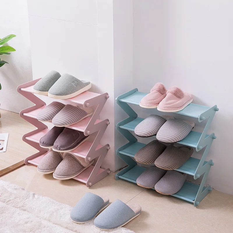 

Simple Stainless Steel Assembled Multi-Layer Shoe Rack Non-Woven Storage Rack Dormitory And Daily Necessities Shoe Rack