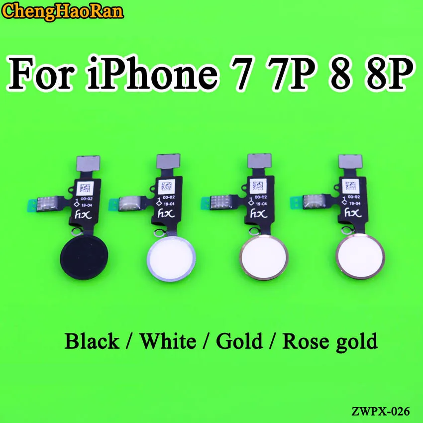 

ChengHaoRan 1pcs Home Button Assembly Flex For iPhone 7 7Plus 8 8Plus Home Button Cable No Touch ID Fingerprint Replacement