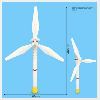 

MOC Building Blocks Windmill Assembling Wind Energy Generator Rotating Scene Small Building Block Toys for Children