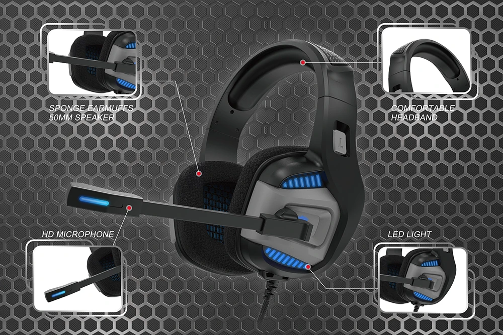 3d wired headphone para ps4 ps5 fifa