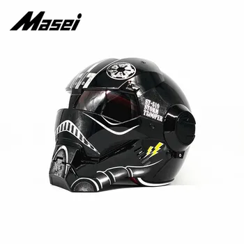 

Masei IRONMAN helmet motorcycle helmet half helmet open face helmet casque motocross car accessories sticker casco moto star war