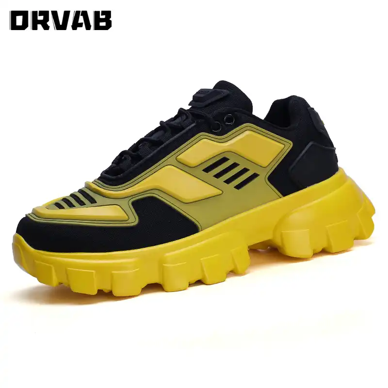black and yellow designer shoes
