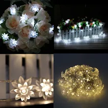 10 м лампа с цветами 80 светодиодный солнечный наружный садовая cвертящаяся гирлянда светодиодный светильник Водонепроницаемая Рождественская вечеринка свадебные украшения
