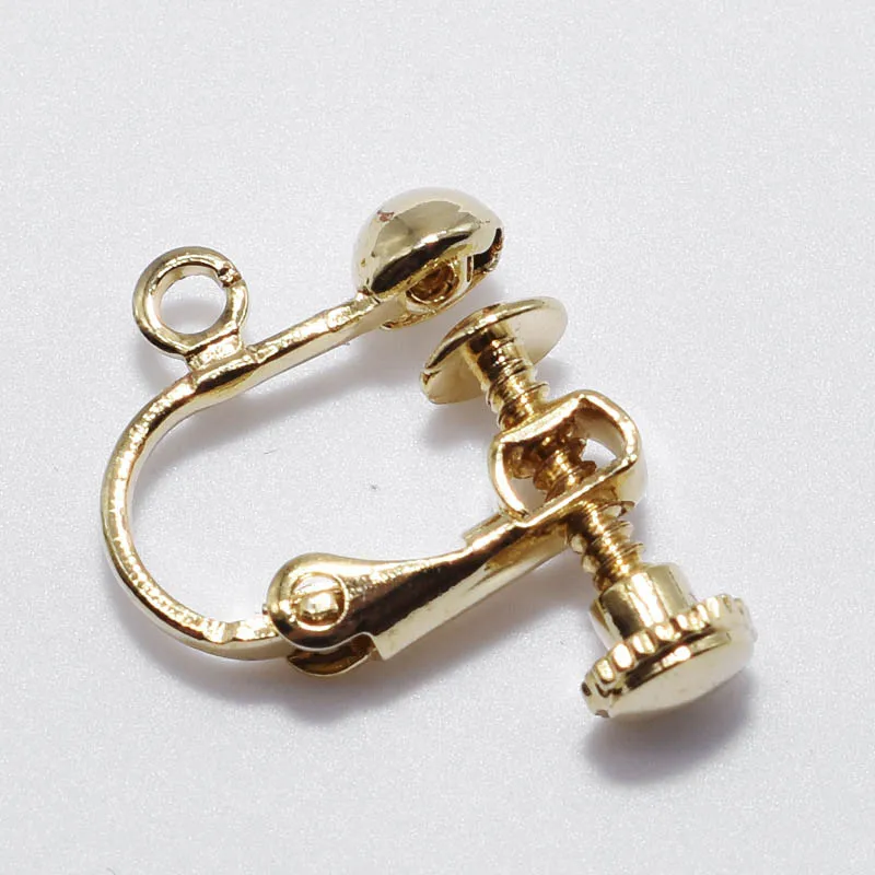 Gold 20 шт. винтовые серьги-Клипсы из нержавеющей стали без пирсинга, ушные клипсы с шариковым основанием для самостоятельного изготовления ювелирных изделий, поставщик - Цвет: Gold